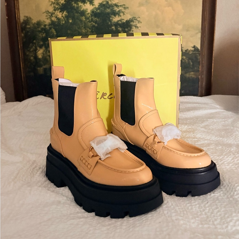 Circus NY Sam Edelman Brooks Platform Boots Booties | Blonde, Size 7.5